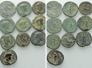 10 Roman Sesterii and Large Provincial Coins.