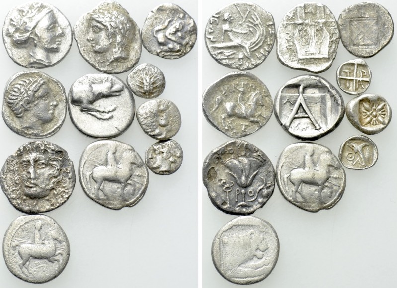 11 Greek Silver Coins. 

Obv: .
Rev: .

. 

Condition: See picture.

We...