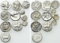 11 Greek Silver Coins.