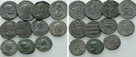 11 Roman and Byzantine Coins; Galeria Valeria, Constantius Chlorus etc.