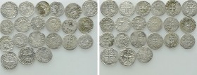 21 Medieval Coins; Hungary etc.