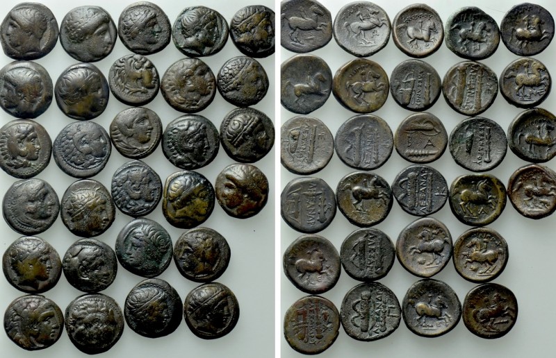 28 Coins of Philip II and Alexander the Great of Macedon. 

Obv: .
Rev: .

...