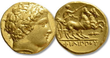 Lot 186. KINGS OF MACEDON. Philip II (359-336 BC). GOLD Stater. Pella.