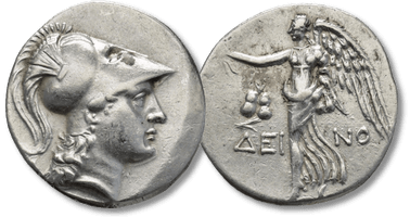Lot 179. Pamphylia. Side . ΔΕΙΝΟ- (Deino-), magistrate circa 205-100 BC. AR Tetradrachm.