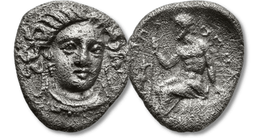 Lot 284. THESSALY. Gomphi-Philippopolis. Circa 350 BC. AR Hemidrachm.