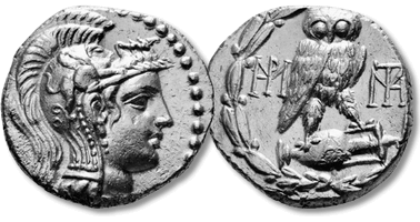 Lot 40. ATTICA. Athens. Ca. 165-42 BC. AR tetradrachm New Style coinage, Roman occupation under Sulla. 86-84 BC.
