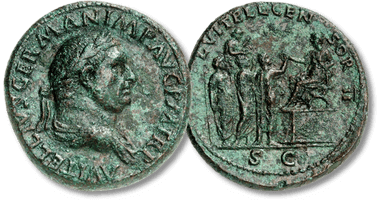 Lot 111. EMPIRE ROMAIN - ROMAN. Vitellius (69). Sesterce ND (69), Rome.