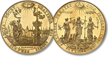 Lot 173. ALLEMAGNE - GERMANY. Hambourg (ville impériale de). Portugalöser de 10 ducats, 1677, Hambourg.