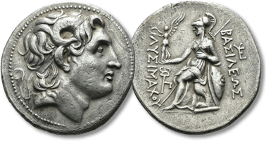 Lot 590. Thrace. Lysimachos. (306-281 BC) AR Tetradrachm.