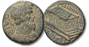 Lot 759. Syria, Heliopolis. Divus Septimius Severus, died AD 211. AE. Struck under Caracalla, c. AD 211-212.
