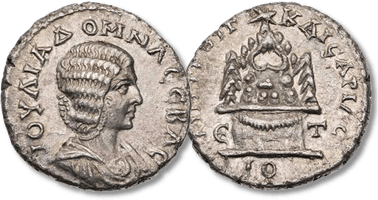 Lot 318. Kappadokien, Caesarea, Iulia Domna, Didrachme, 215/216 n. Chr. (= Jahr 19 des Caracalla).
