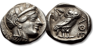 Lot 24. Attica, Athens AR Tetradrachm, ca 454-404 BC.