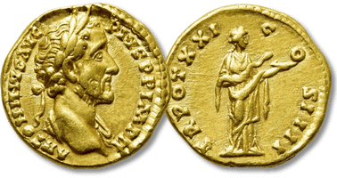 Lot 583. ANTONINUS PIUS (138-161). GOLD Aureus. Rome.