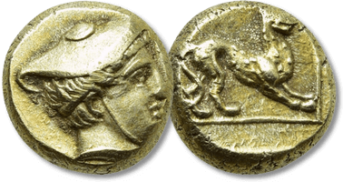 Lot 242. LESBOS. Mytilene. EL Hekte (Circa 377-326 BC).