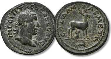 Lot 221. SYRIA, Coele-Syria. Damascus. Trebonianus Gallus. AD 251-253.