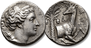 Lot 111. Ionia, Ephesos, silver Octobol, 340-330 BC.
