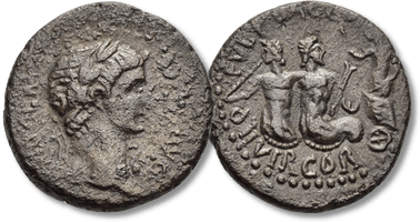 Lot 683. CORINTHIA. Corinth. Nero (54-68) Ae, M. Aci. Candidus and Q. Fulvius Flaccus, duovirs.