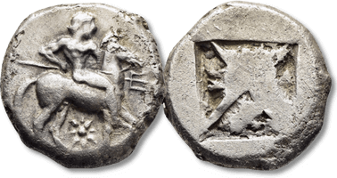 Lot 68. MACEDON. Potidaia. Tetradrachm (Circa 500-480 BC).