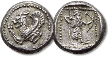 Lot 321. CILICIA. Tarsos. 1/3 Stater (Circa 425-400 BC).