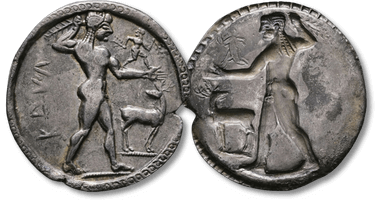 Lot 1. Bruttium. Kaulonia circa 525-500 BC. Stater AR.