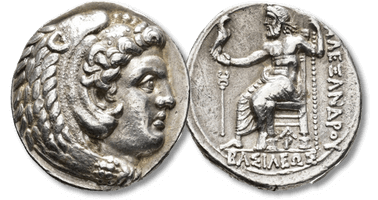 Lot 29. MACEDONIAN KINGS. Alexander III the Great. Tetradrachm. 324/3–320 BC, Arados mint. Posthumous issue struck under Menes or Laomedon.