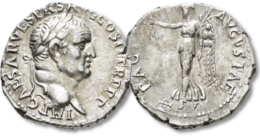 Lot 178. Vespasian (AD 69–79). Denarius. AD 70, Ephesus mint.