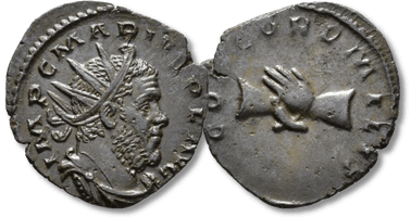 Lot 244. Marius (AD 269). Antoninianus c. spring AD 269, Trier mint.