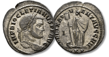 Lot 285. Diocletian (AD 284–305). Follis c. AD 297–298, Carthage mint.