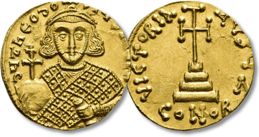 Lot 1392. Theodosius III of Adramytium (715-717 AD). Constantinople, Z = 7th officina.