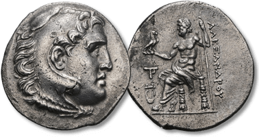 Lot 75. Alexander III 'The Great'. 336-323 BC. AR Tetradrachm, Mytilene mint. Struck 215-200 BC.