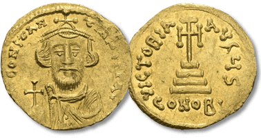 Lot 1274. Constans II. 641-668. AV Solidus. Constantinople mint.