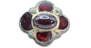 Lot 203. Germanic-Ostrogothic gilded Belt Palte with Garnets, circa 7th-8th centruy AD.