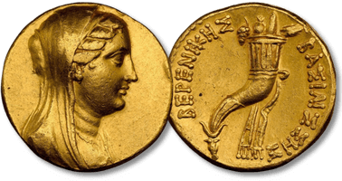 Lot 87. Egypt, Berenice II, Octodrachm, c. 211-210 BC, Alexandria, Gold.