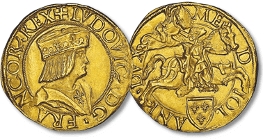 Lot 1165. MILANO. Ludovico XII d'Orleans 1500-1513. Doppio ducato, ND (1500-1513.