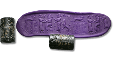 Lot 839. MESOPOTAMIA .Stone Cylinder Seal. Jamdet Nasr Period. Circa 3100-2900 BC.