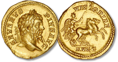 Lot 25. SEPTIMIUS SEVERUS (193-211). Aureus.