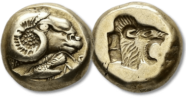 Lot 124. Lesbos, Mytilene. EL Hekte, Circa 521-478 BC.