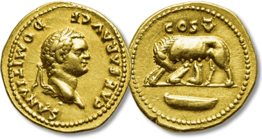 Lot 715. DOMITIAN (Caesar, 69-81). GOLD Aureus. Rome.