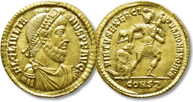 Lot 1039. JULIAN II APOSTATA (360-363). GOLD Solidus. Constantinople.